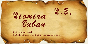 Miomira Buban vizit kartica